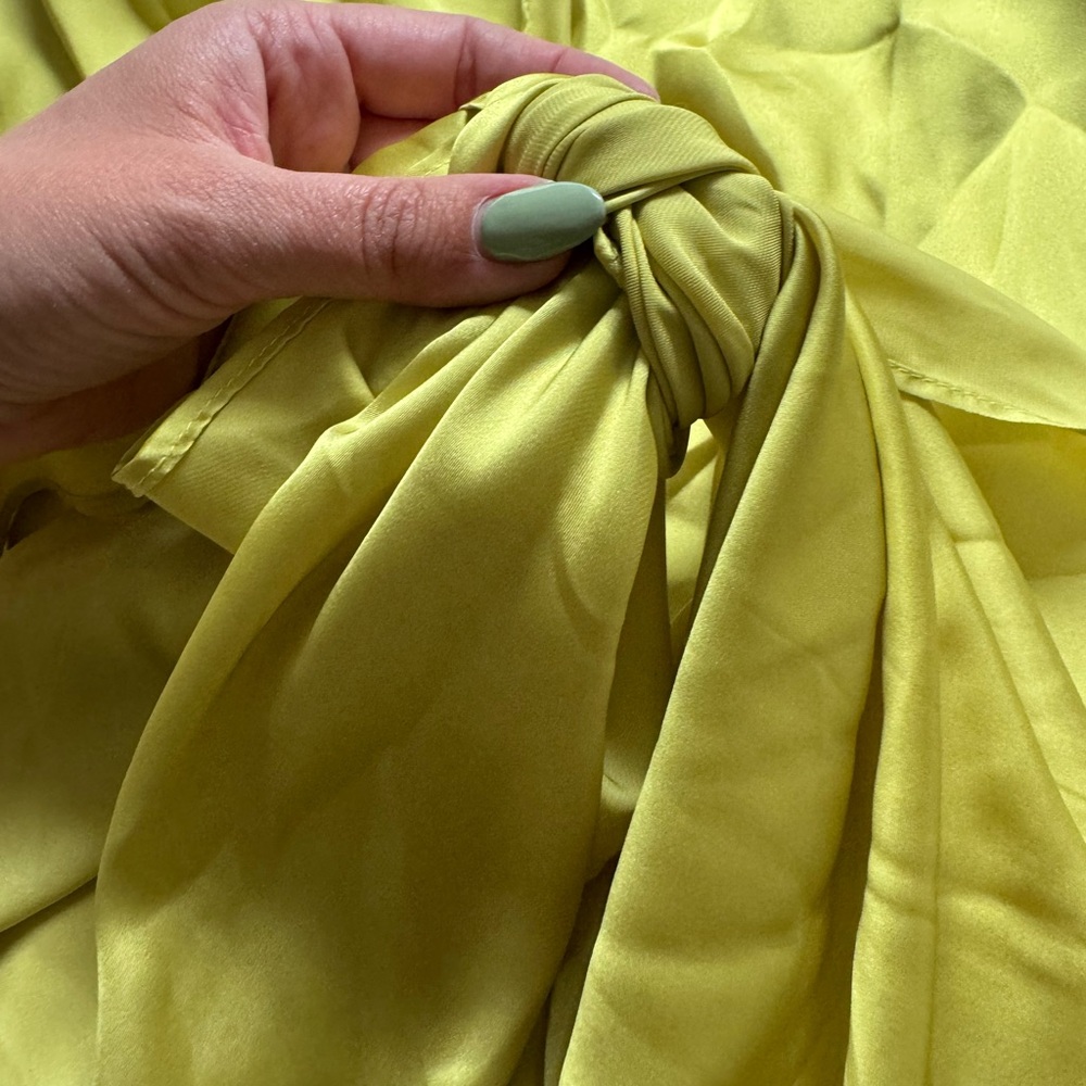 Baobab Collection Chartreuse Green One-Shoulder Mini Dress - Picture 6 of 10